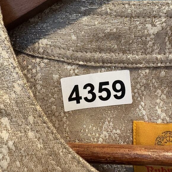 Gold Snakeskin Print Jacket Women 10 Button Classic Preppy Casual Glam Event - Picture 11 of 11